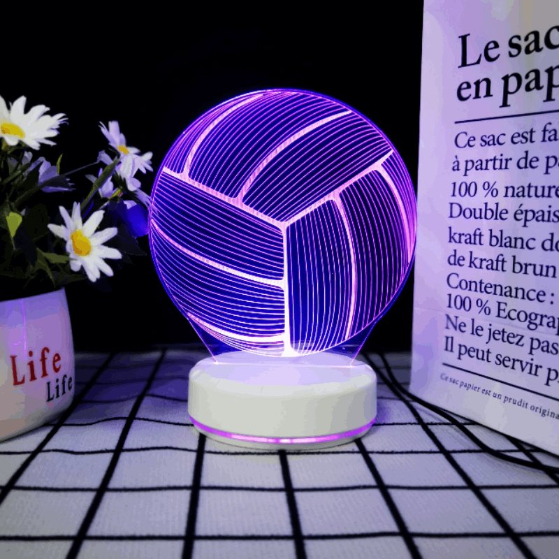 3D Volleyball Lamp | LED Night Light | Creative Volleyball Desk Lamp