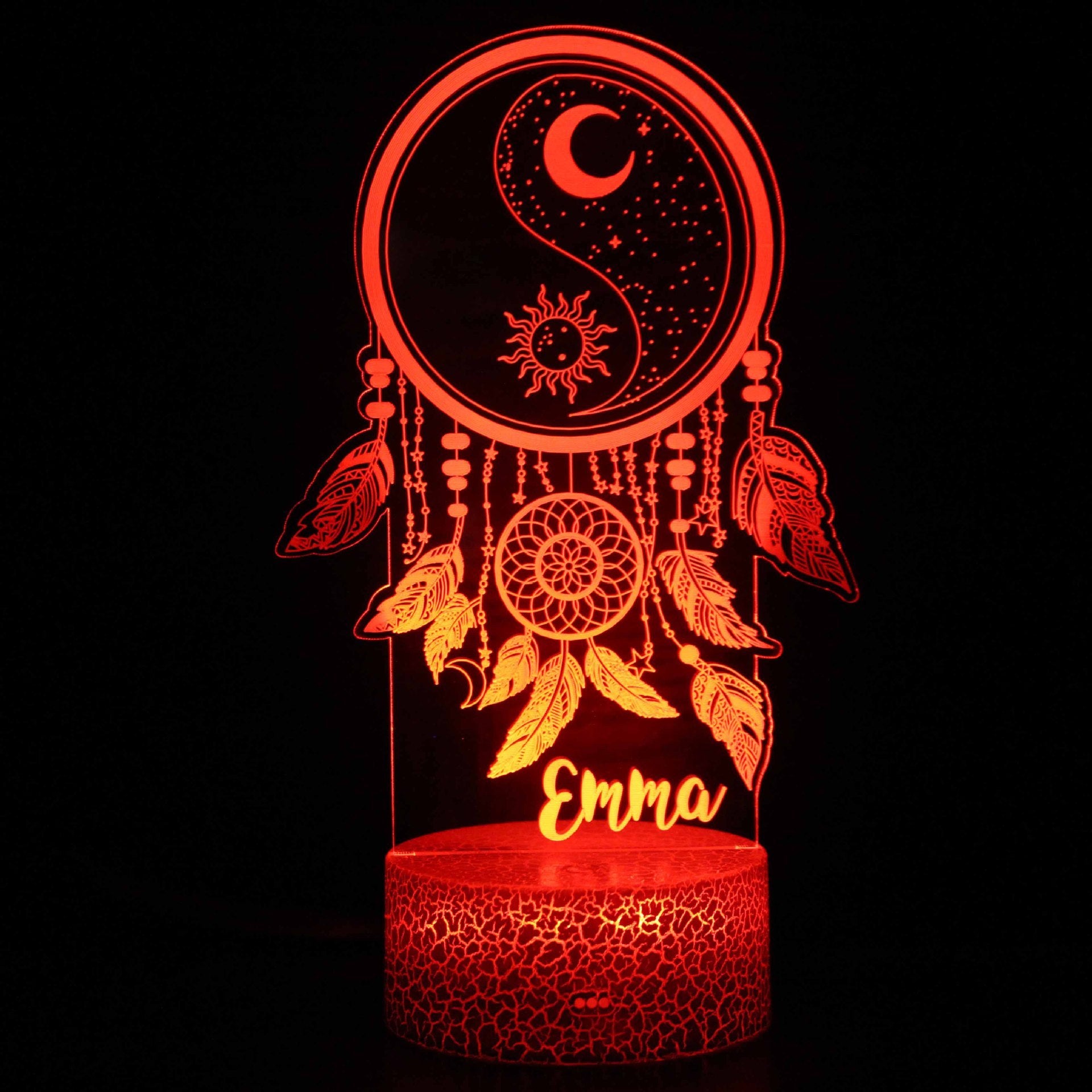 3D Small Night Lamp LED Colorful Touch Remote Control Vision Lamp USB Bedside Table Lamp